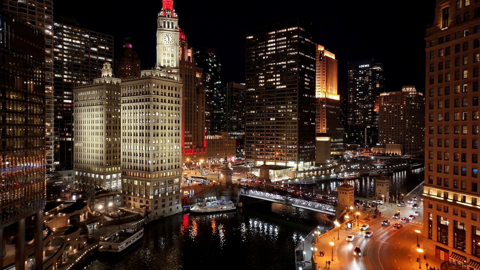 Night city skyline